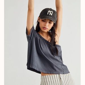 Gray We the Free One Shoulder Top